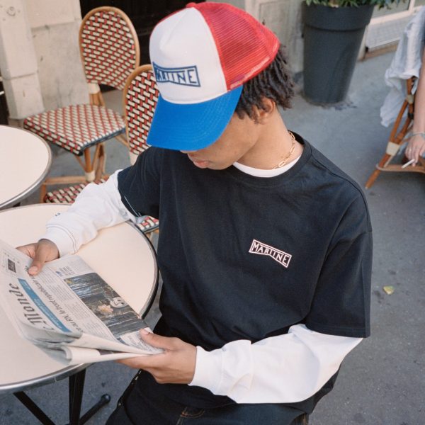 Tee-shirt manches courtes 100% coton biologique noir Martine