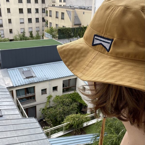 Chapeau Martine mixte à cordons caramel