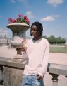 Tee-shirt manches longues 100% coton biologique rose Martine