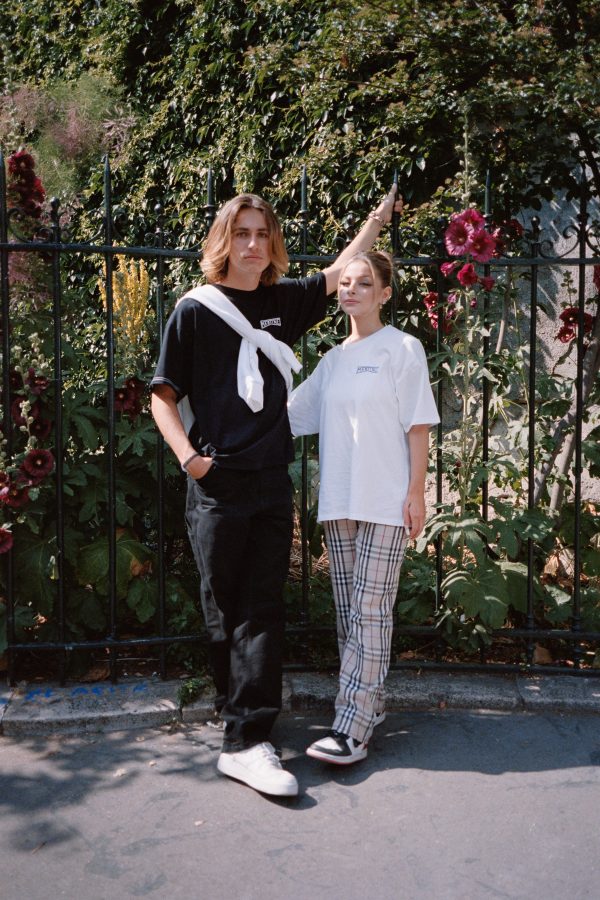 Tee-shirts manches courtes 100% coton biologique noir et blanc Martine Tee-shirts manches courtes 100% coton biologique noir et blanc Martine