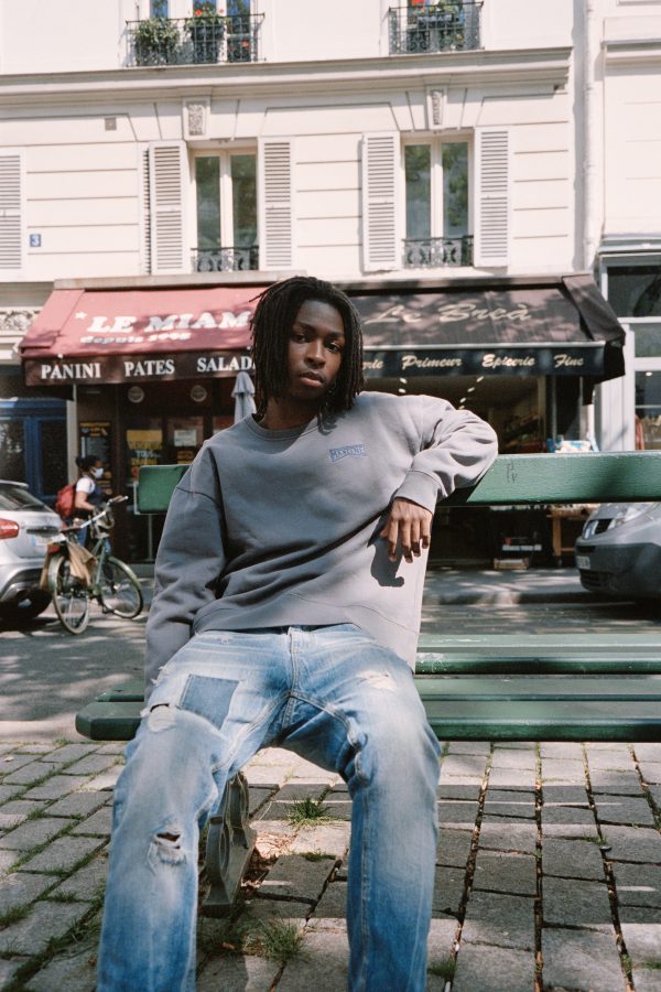 Sweatshirt col rond gris Martine