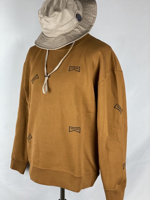 Sweatshirt col rond caramel