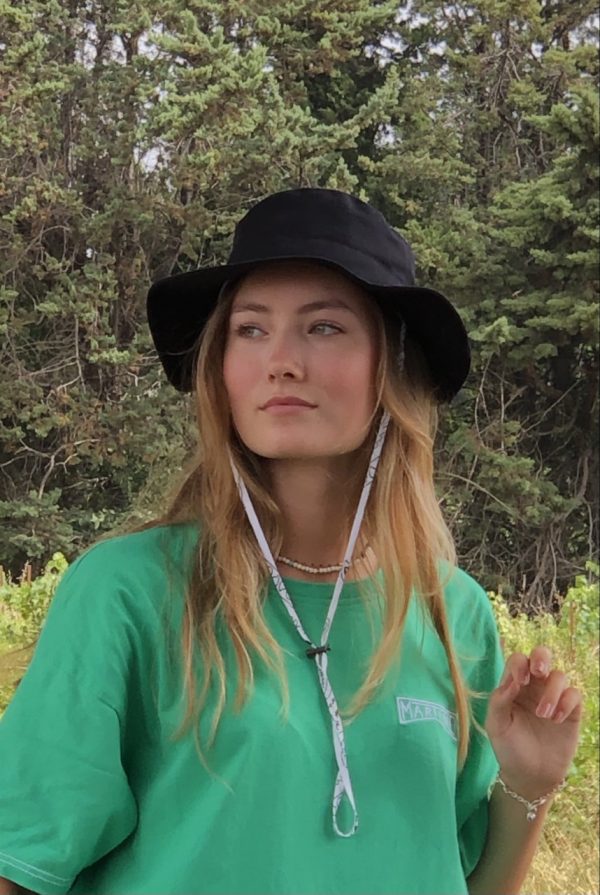 Chapeau mixte à cordons noir Chapeau mixte à cordons noir