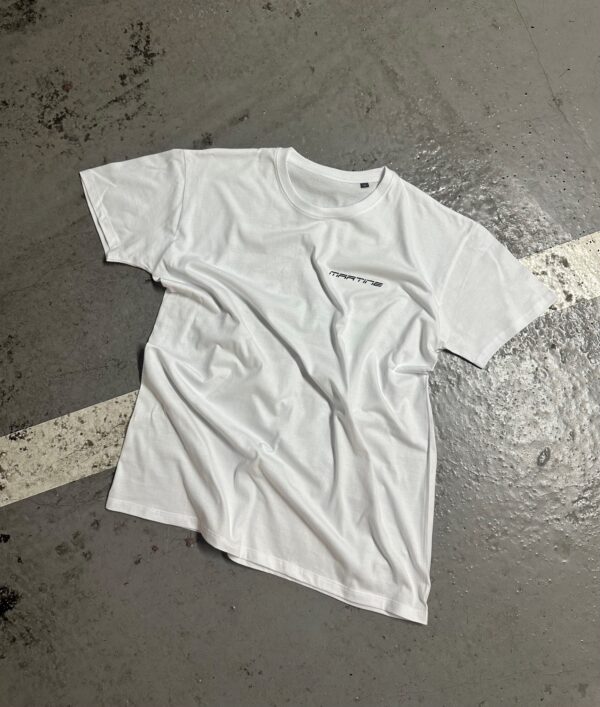 Tee-shirt Blanc "Martine Motors "manches courtes Col rond – Image 3
